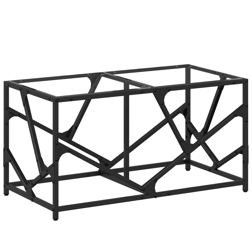 VidaXL Salontafel met transparant glazen blad 78,5x40x41 cm staal