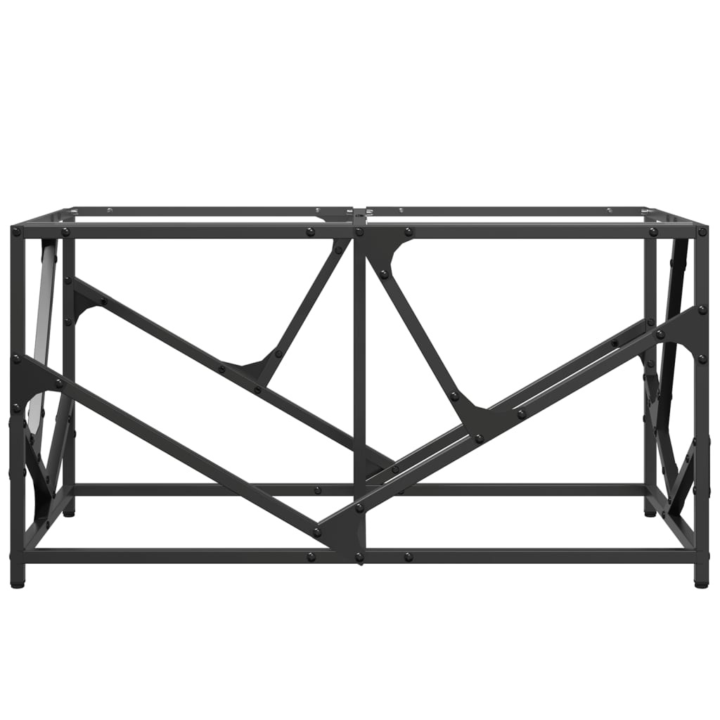 VidaXL Salontafel met transparant glazen blad 78,5x40x41 cm staal