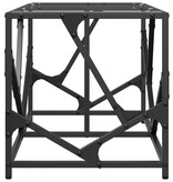 VidaXL Salontafel met transparant glazen blad 78,5x40x41 cm staal