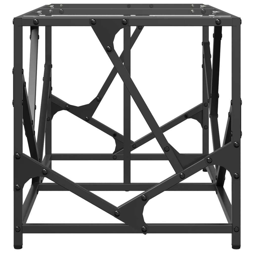 VidaXL Salontafel met transparant glazen blad 78,5x40x41 cm staal