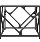 VidaXL Salontafel met transparant glazen blad 50x50x41 cm staal
