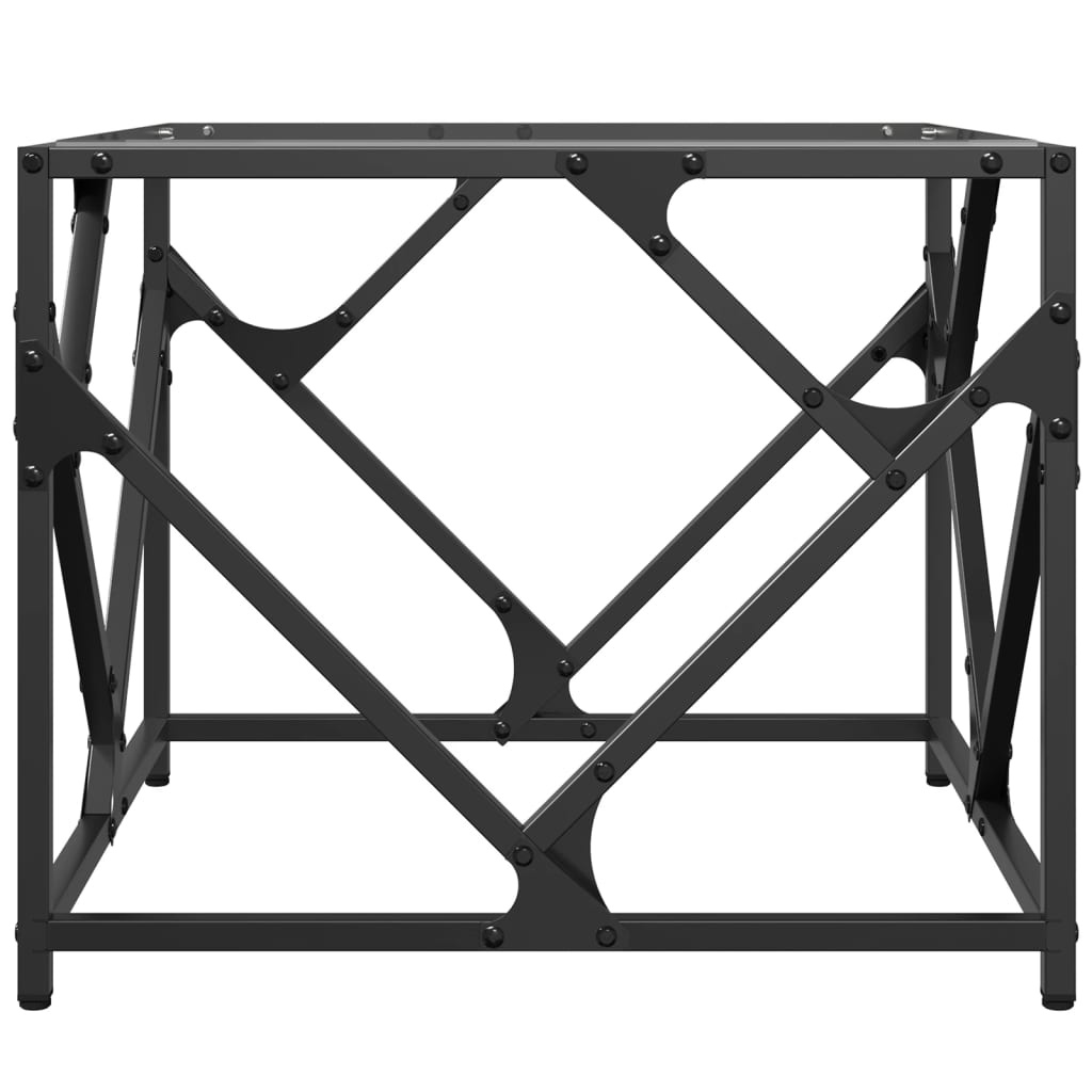 VidaXL Salontafel met transparant glazen blad 50x50x41 cm staal