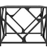 VidaXL Salontafel met transparant glazen blad 50x50x41 cm staal