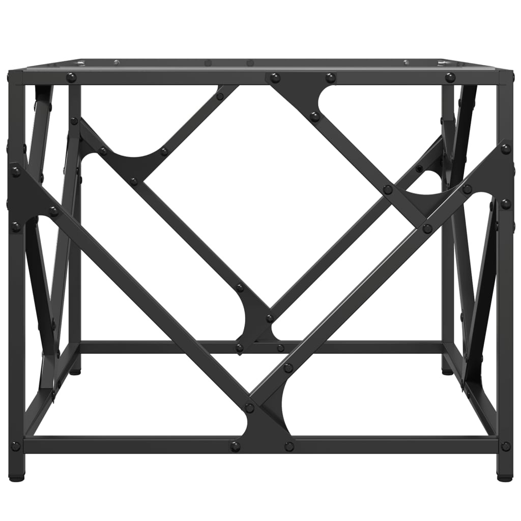 VidaXL Salontafel met transparant glazen blad 50x50x41 cm staal