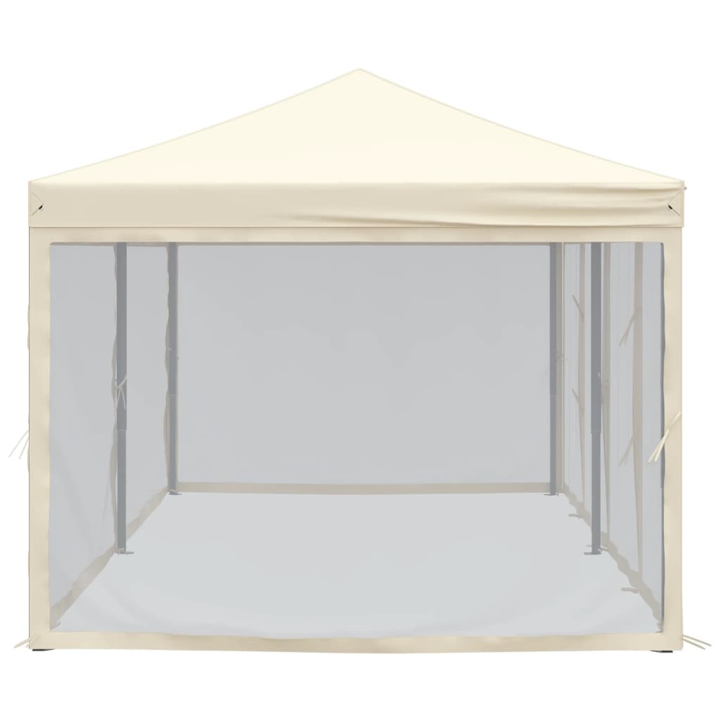 VidaXL Partytent inklapbaar met zijwanden 3x6 m crèmekleurig