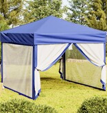 VidaXL Partytent inklapbaar met zijwanden 3x3 m blauw