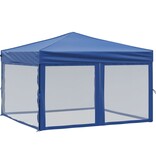 VidaXL Partytent inklapbaar met zijwanden 3x3 m blauw