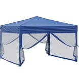 VidaXL Partytent inklapbaar met zijwanden 3x3 m blauw