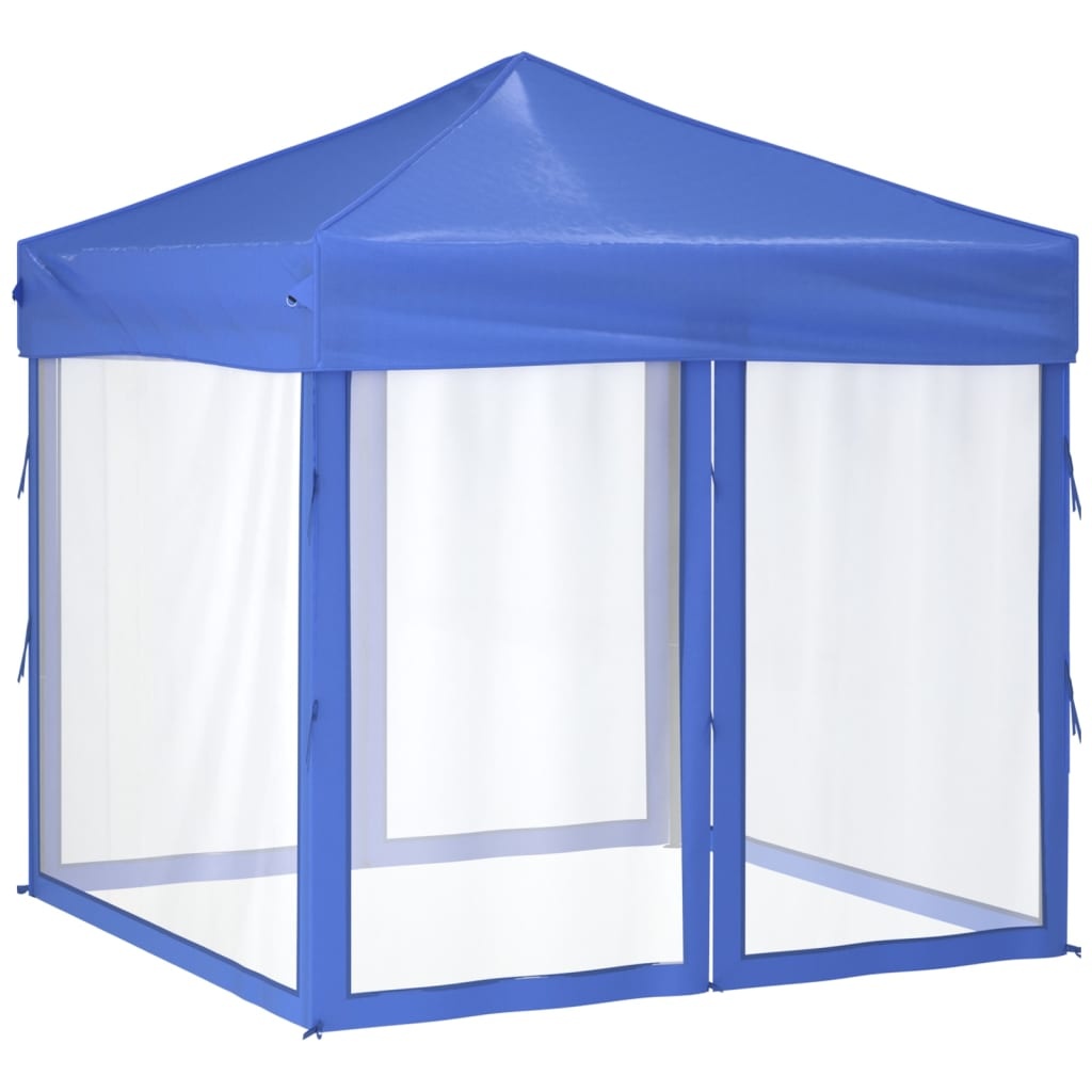 VidaXL Partytent inklapbaar met zijwanden 2x2 m blauw