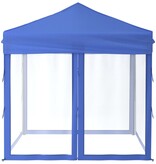 VidaXL Partytent inklapbaar met zijwanden 2x2 m blauw