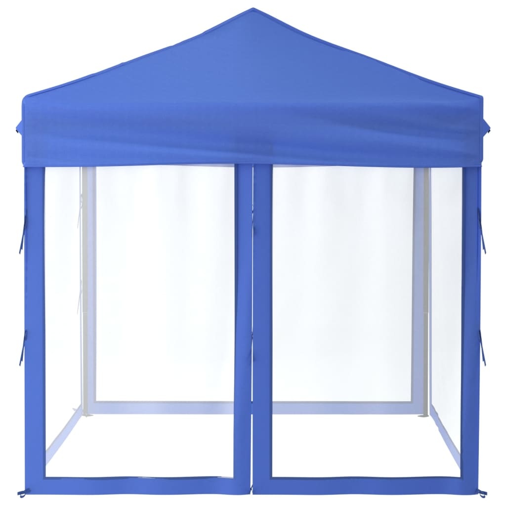 VidaXL Partytent inklapbaar met zijwanden 2x2 m blauw