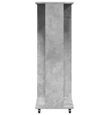 VidaXL Kledingkast met wielen 102x38x110 cm bewerkt hout betongrijs