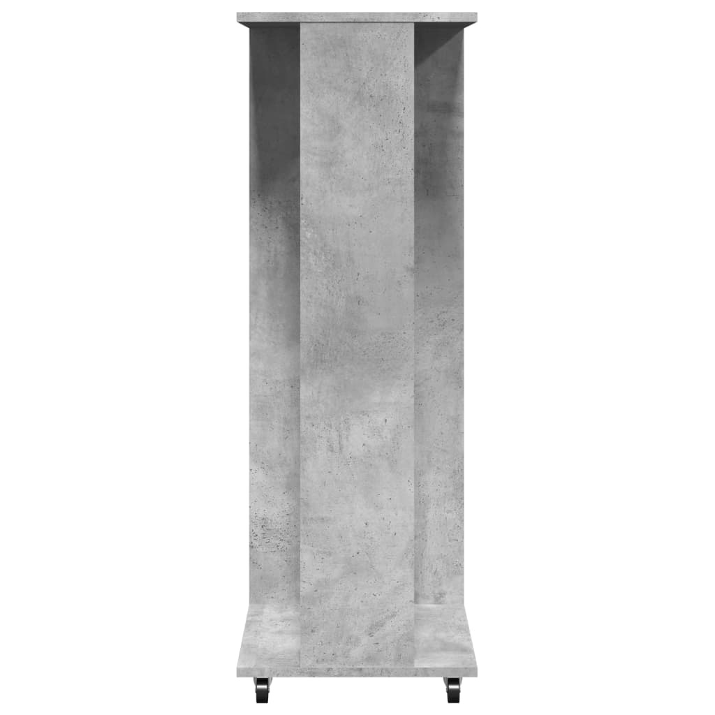 VidaXL Kledingkast met wielen 102x38x110 cm bewerkt hout betongrijs