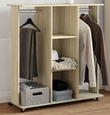 VidaXL Kledingkast met wielen 102x38x110 cm bewerkt hout sonoma eiken
