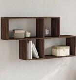 VidaXL Wandschap 100x20x53 cm bewerkt hout bruin eikenkleurig