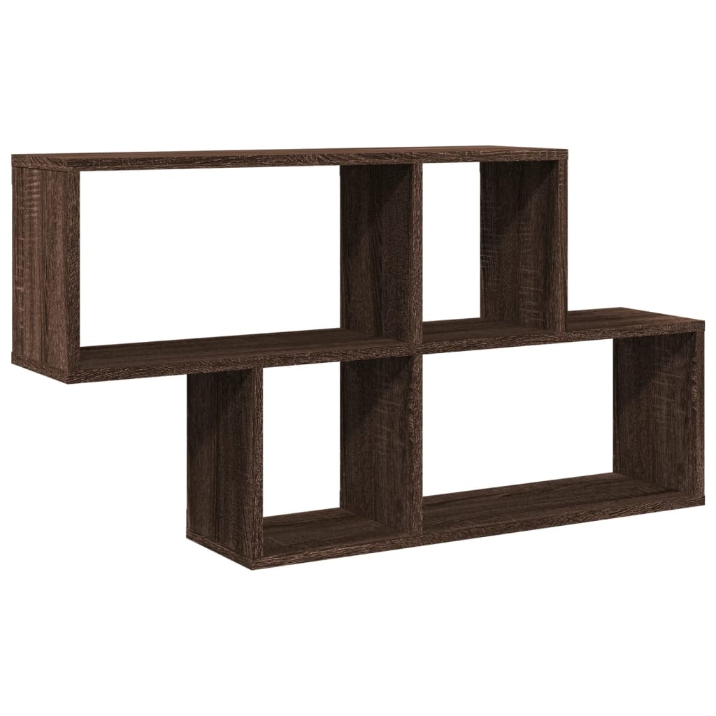 VidaXL Wandschap 100x20x53 cm bewerkt hout bruin eikenkleurig
