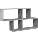 VidaXL Wandschap 100x20x53 cm bewerkt hout betongrijs