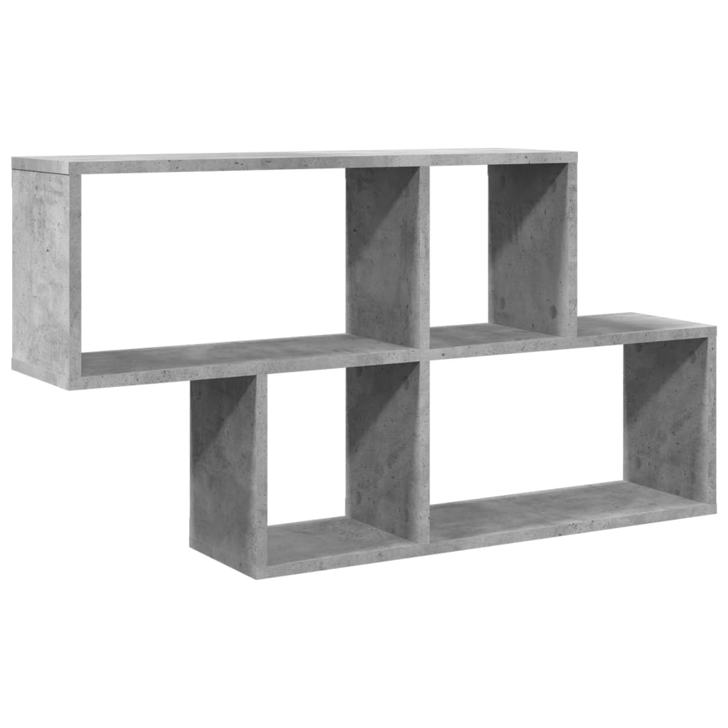 VidaXL Wandschap 100x20x53 cm bewerkt hout betongrijs