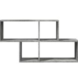 VidaXL Wandschap 100x20x53 cm bewerkt hout betongrijs