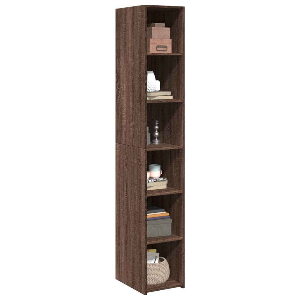 VidaXL Hoge kast 30x41x185 cm bewerkt hout bruin eikenkleurig