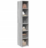 VidaXL Hoge kast 30x41x185 cm bewerkt hout grijs sonoma eikenkleurig