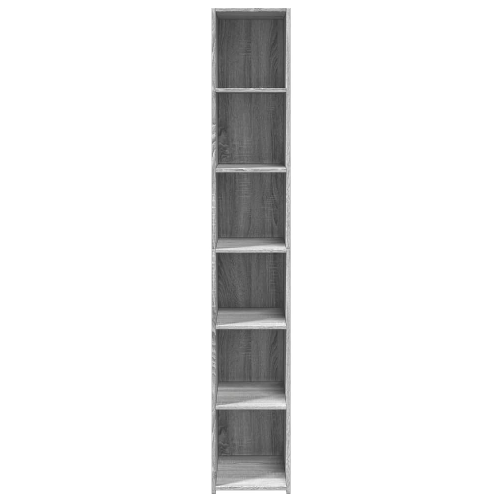 VidaXL Hoge kast 30x41x185 cm bewerkt hout grijs sonoma eikenkleurig