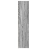 VidaXL Hoge kast 30x41x185 cm bewerkt hout grijs sonoma eikenkleurig
