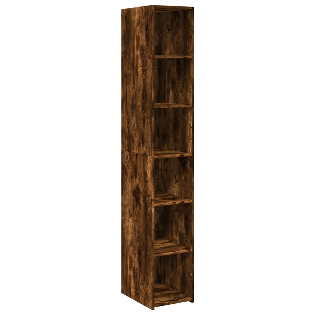 VidaXL Hoge kast 30x41x185 cm bewerkt hout gerookt eikenkleurig