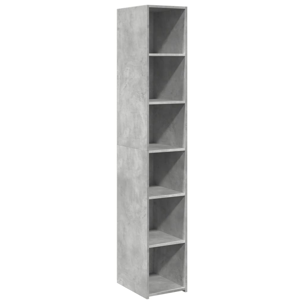 VidaXL Hoge kast 30x41x185 cm bewerkt hout betongrijs