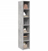 VidaXL Hoge kast 30x41x185 cm bewerkt hout betongrijs