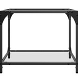 VidaXL Salontafels 2 st met transparant glazen blad 50x50x40 cm staal