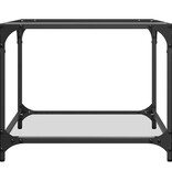 VidaXL Salontafel met transparant glazen blad 50x50x40 cm staal