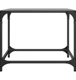 VidaXL Salontafel met zwart glazen blad 50x50x40 cm staal