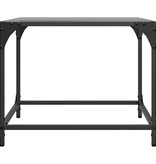 VidaXL Salontafel met zwart glazen blad 50x50x40 cm staal