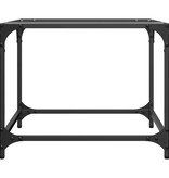 VidaXL Salontafels 2 st met transparant glazen blad 50x50x40 cm staal