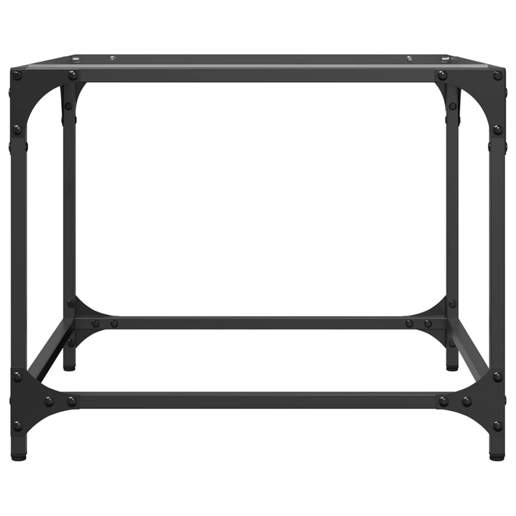 VidaXL Salontafels 2 st met transparant glazen blad 50x50x40 cm staal