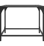VidaXL Salontafels 2 st met transparant glazen blad 50x50x40 cm staal