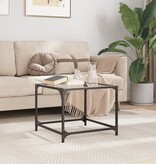 VidaXL Salontafel met transparant glazen blad 50x50x40 cm staal