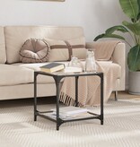 VidaXL Salontafel met transparant glazen blad 40x40x40 cm staal