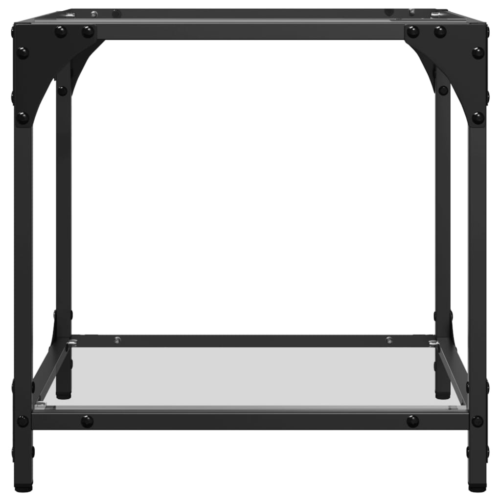 VidaXL Salontafel met transparant glazen blad 40x40x40 cm staal