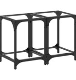 VidaXL Salontafels 2 st met transparant glazen blad 30x30x40 cm staal