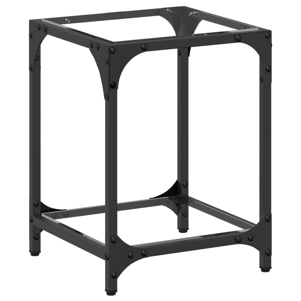 VidaXL Salontafel met transparant glazen blad 30x30x40 cm staal