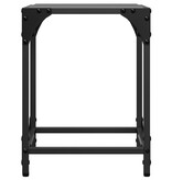 VidaXL Salontafels 2 st met zwart glazen blad 30x30x40 cm staal