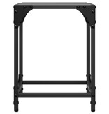 VidaXL Salontafel met zwart glazen blad 30x30x40 cm staal