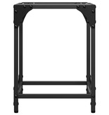 VidaXL Salontafels 2 st met transparant glazen blad 30x30x40 cm staal