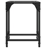 VidaXL Salontafels 2 st met transparant glazen blad 30x30x40 cm staal