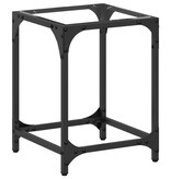 VidaXL Salontafel met transparant glazen blad 30x30x40 cm staal