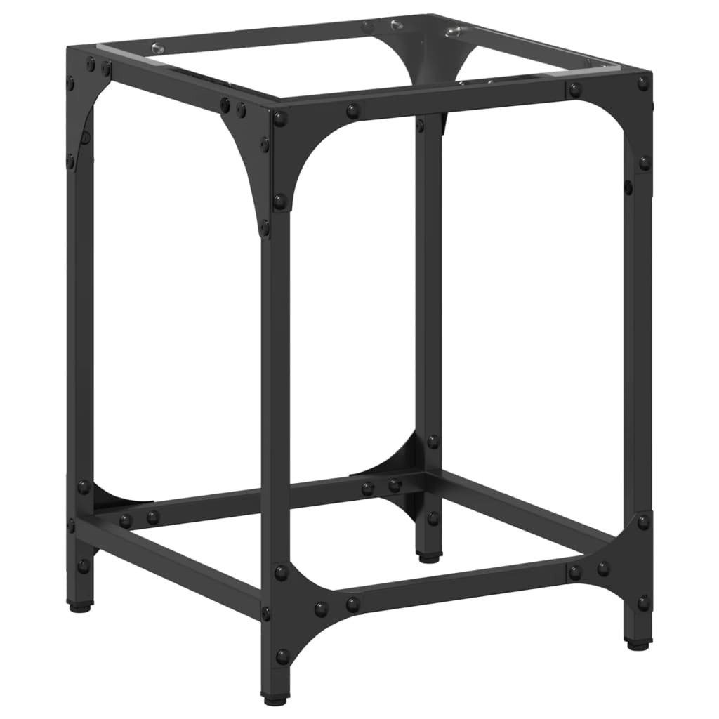 VidaXL Salontafel met transparant glazen blad 30x30x40 cm staal