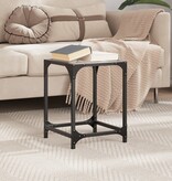 VidaXL Salontafel met transparant glazen blad 30x30x40 cm staal