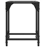 VidaXL Salontafel met transparant glazen blad 30x30x40 cm staal